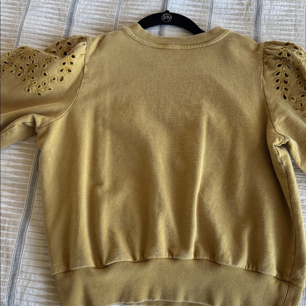 The Odells Embroidered Cutwork Sweatshirt Size S - Picture 6 of 10